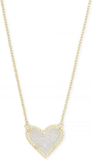 זרע תכשיטים שרשראות ותליונים. Kendra Scott Ari Heart Adjustable Length Pendant Necklace for Women, Fashion Jewelry