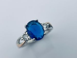 JJLH Jewelry Sgarit New Design Natural Crystal Ring Jewelry 18K Solid Gold Gemstone Jewelry Real Diamond Blue Aquamarine Ring