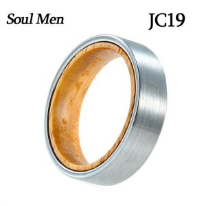 JC19 8mm Tungsten Engagement Rings For Women Men Gold Wedding Dating Ring