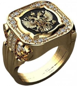 זרע תכשיטים טבעות לגבר. Awmnjtmgpw 18K Gold Eagle British Diamond Set Zircon Ring Atmospheric Men&#x27;s Cool Ring Size 7-11 (Size 9)