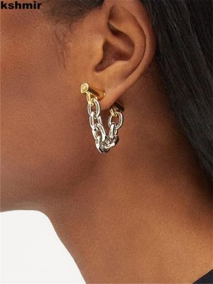 kshmir 2022 New metallic gold with soft chain Earrings Simple fashion Women's Earrings Jewelry Accessories Gift 0015