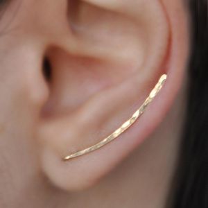 925 Silver Ear Clip Earrings Gold Filled Jewelry Vintage Handmade Hammered Jewerly Pendientes Oorbellen Boho Earrings For Women - 