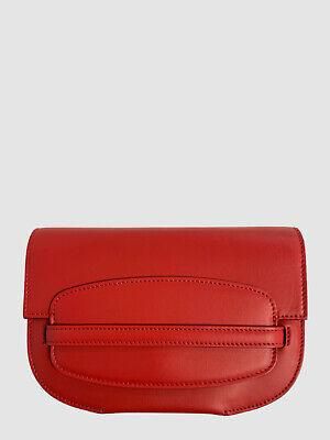 $990 SAVETTE Women's Red Sport Convertible Leather Clutch Purse Bag